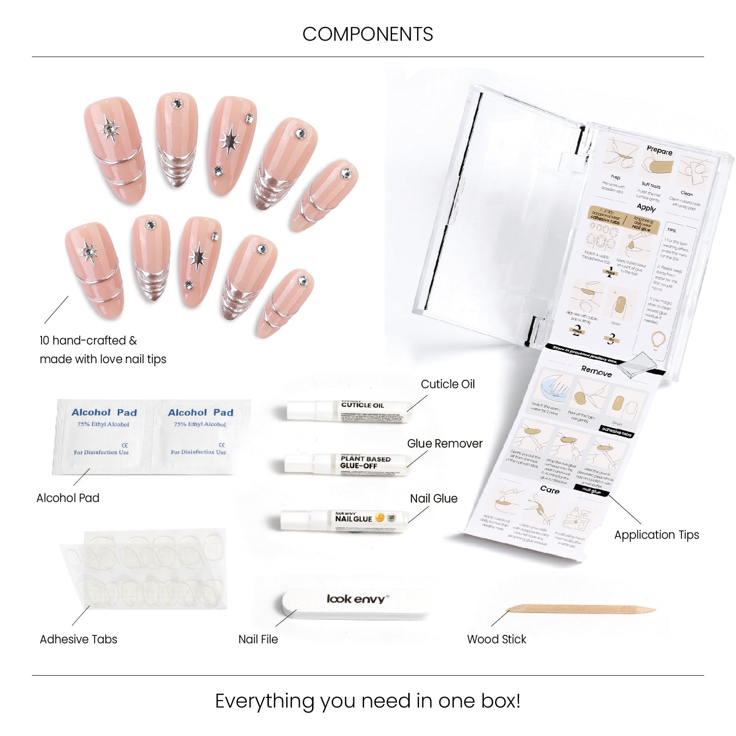 Medium Almond-Shaped Nail Art Nude French Tips 3D Water Ripple Design Handmade Press On Nail